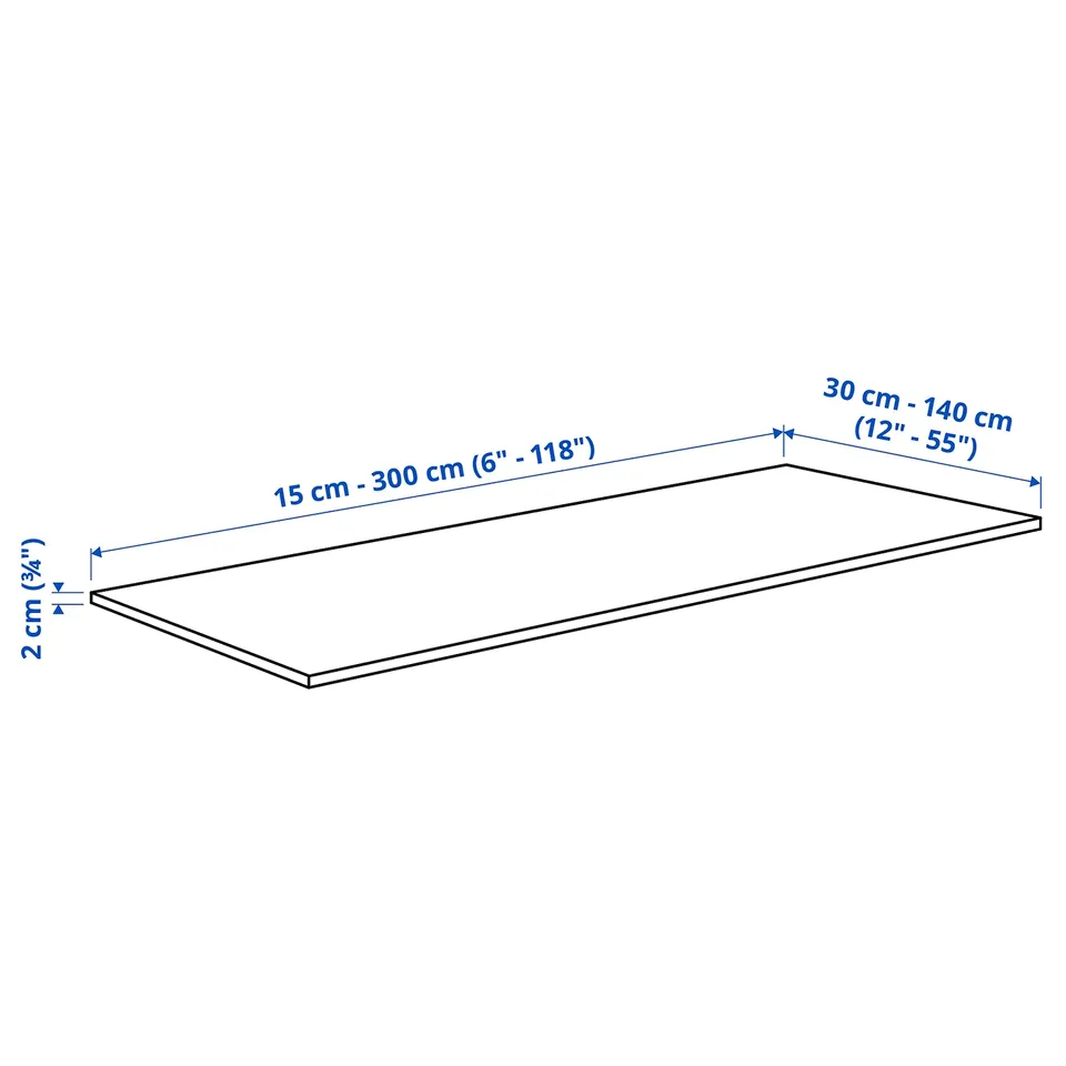 Illustration with measurements for the product: LOCKEBO.