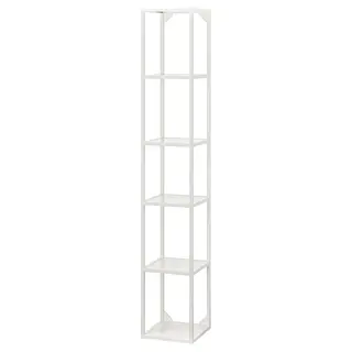 ENHET high fr w shelves, white, 30x30x180 cm