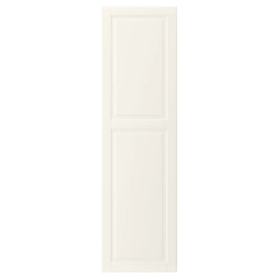 BODBYN off-white cabinet with bevelled panels, warm & charming kitchen addition.