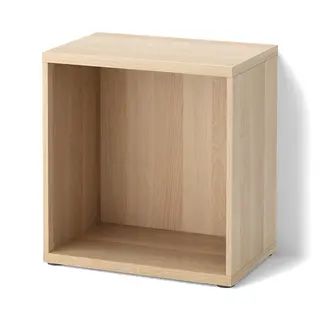 BESTÅ frame, white stained oak effect, 60x40x64 cm
