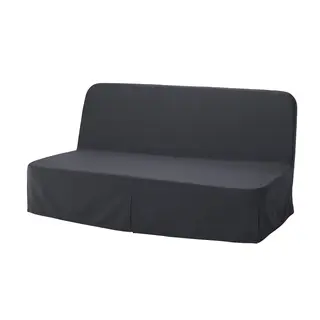 NYHAMN 3-seat sofa-bed, with foam mattress Naggen/dark grey, Width 200 x Depth 97 x Height 90 cm