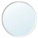 HÄNGIG mirror, white/round, 26 cm