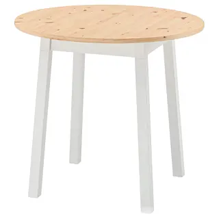 PINNTORP table, light brown stained/white stained pine, 85 cm