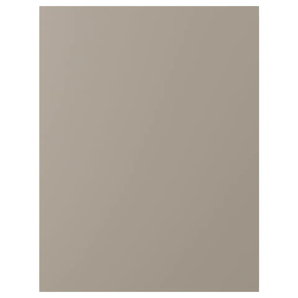 Beige UPPLÖV kitchen cover panel with square design and plastic materials.