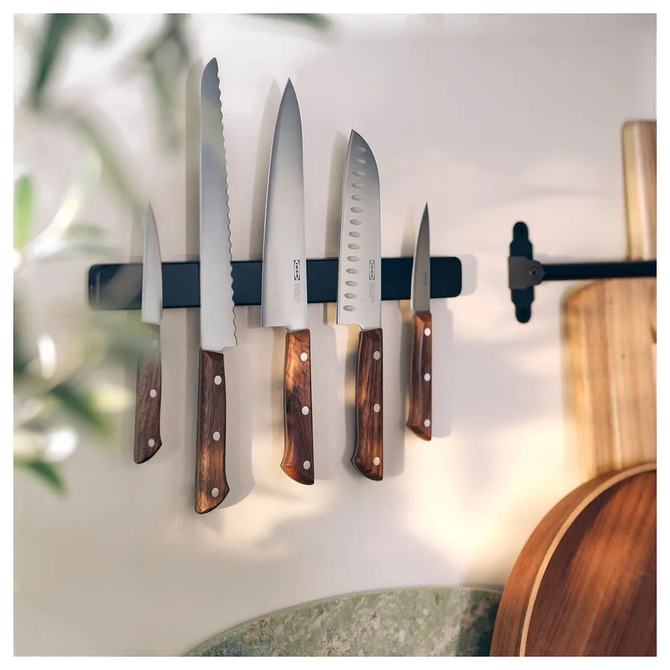 HULTARP Magnetic knife rack, black, 38 cm