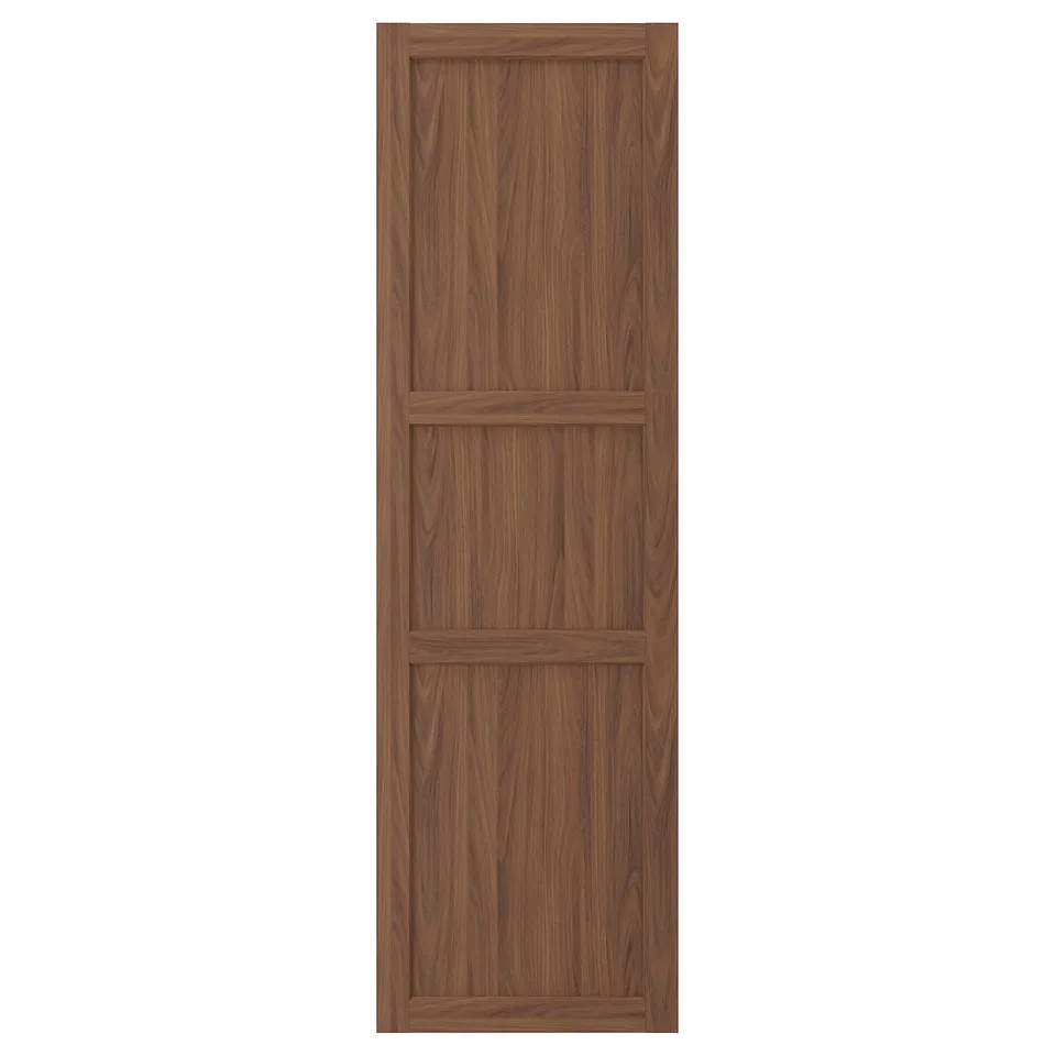 Walnut ENKÖPING door with classic design, rectangular shape, brown colour, wood-like finish.