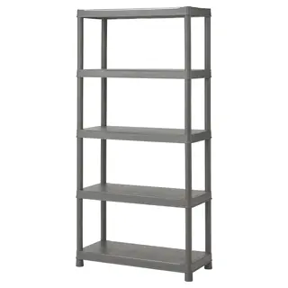 RUNMARÖ shelving unit, dark grey indoor/outdoor, Depth 40 x Height 182 x Width 90 cm