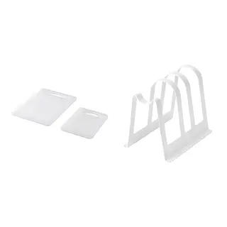 cutting board + stand set: chopping board, set of 2 + cutting board and lid stand