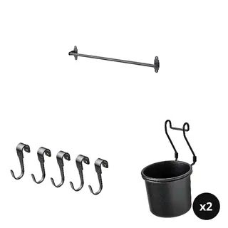 HULTARP set: rail + hook + container x2
