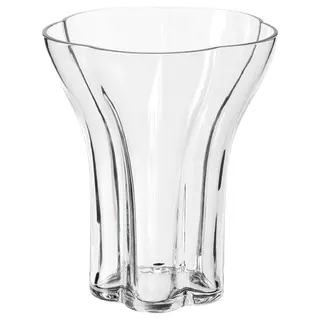 DOFTRIPS vase, clear glass, 18 cm