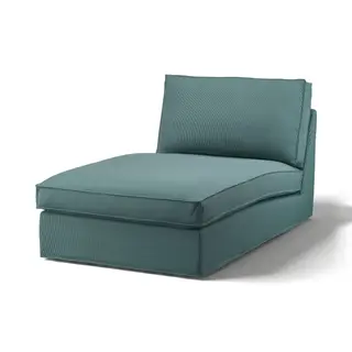 KIVIK cover for chaise longue, Kelinge grey-turquoise