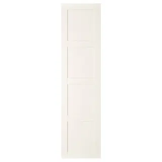 BERGSBO door with hinges, white, 50x195 cm