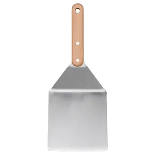 GRILLTIDER hamburger turner, stainless steel/beech, 30 cm