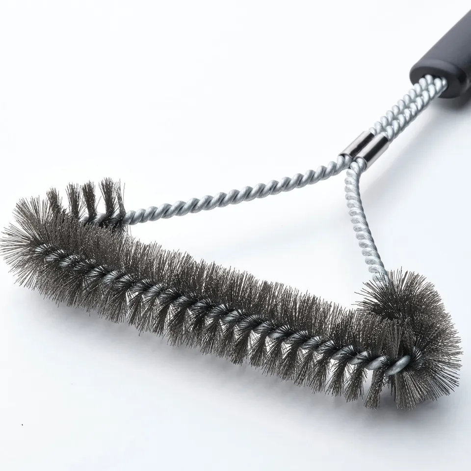 GRILLTIDER Barbecue grill cleaning brush, stainless steel/black, 35 cm