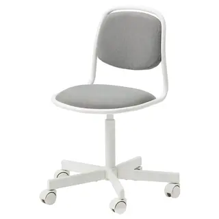 ÖRFJÄLL children's desk chair, white/Vissle light grey, Width 53 x Depth 53 cm