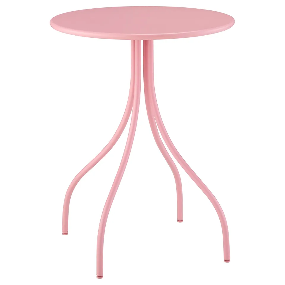 TÅNEBRO Side table, in/outdoor/light pink, 46 cm