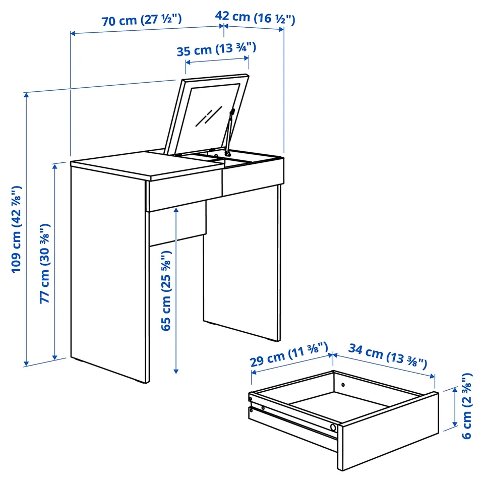 part: BRIMNES dressing table