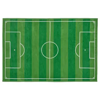 SPORTSLIG bath sheet, green/football pitch, 100x150 cm