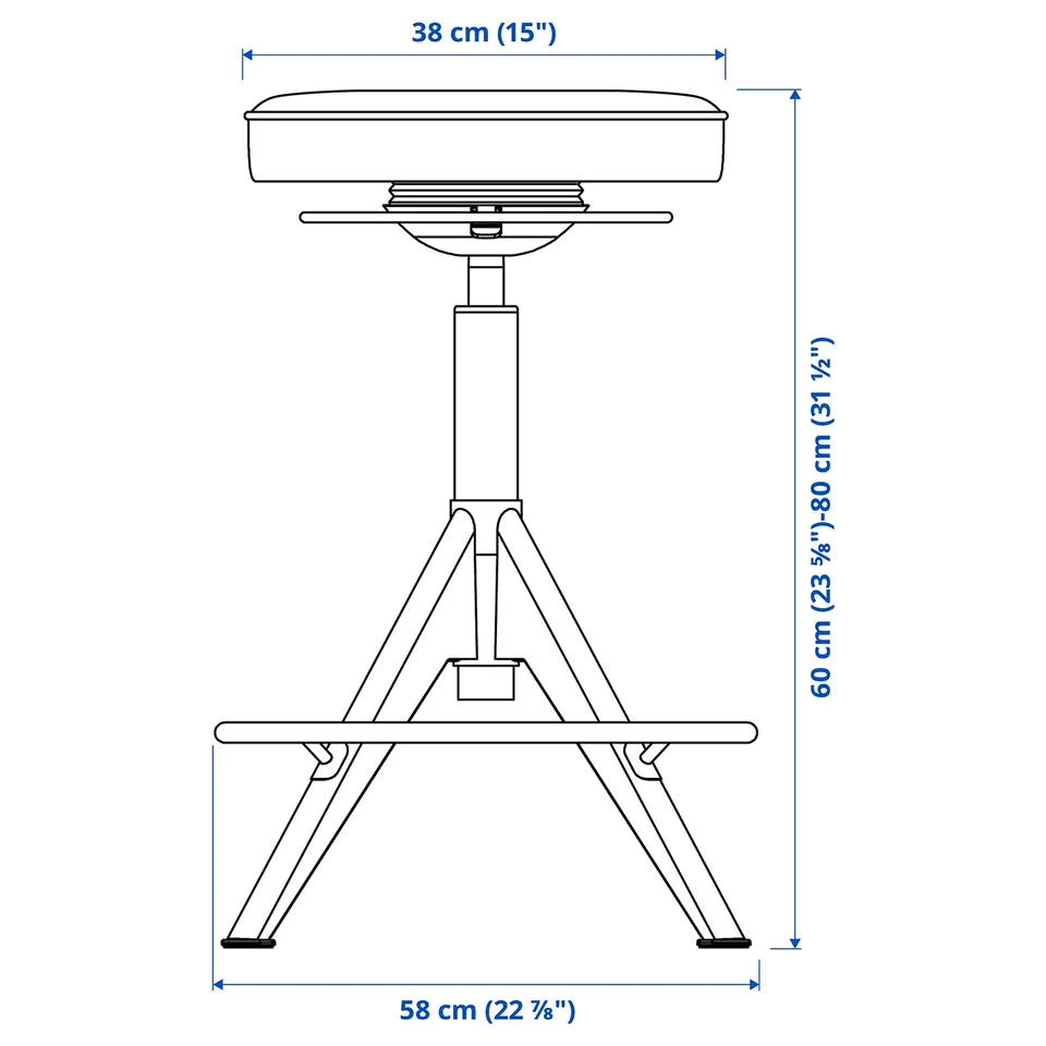 Illustration with measurements for the product: TROLLBERGET.