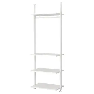 ELVARLI wardrobe combination, white, 92x51x222-350 cm