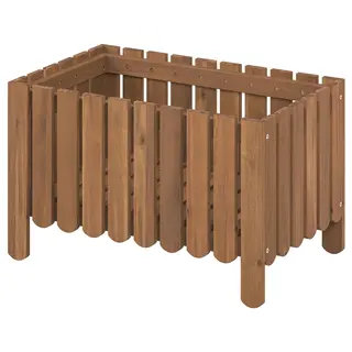 ASKHOLMEN flower box, dark brown, Length 62 x Width 39 x Height 38 cm