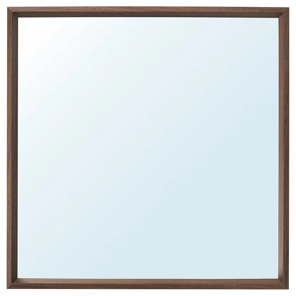 NISSEDAL framed mirror, brown, rectangular, simple design, ideal for any room.
