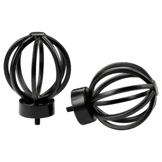 TALLBARSMAL finials, 1 pair, black