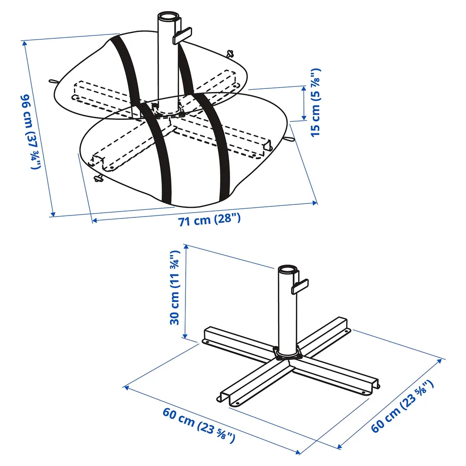 part: IGGÖN parasol base with sandbags