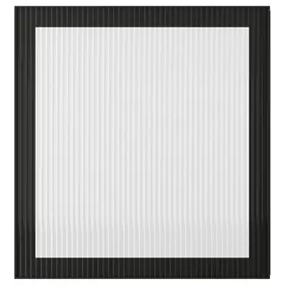 FÄLLSVIK glass door, anthracite/reeded glass, 60x64 cm