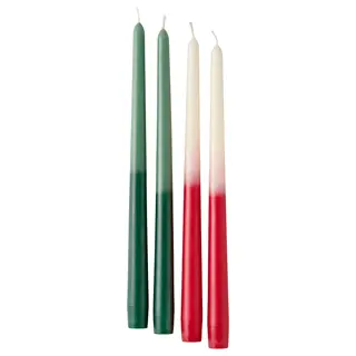 VINTERFINT unscented chandelier candle, multicolour, 30 cm