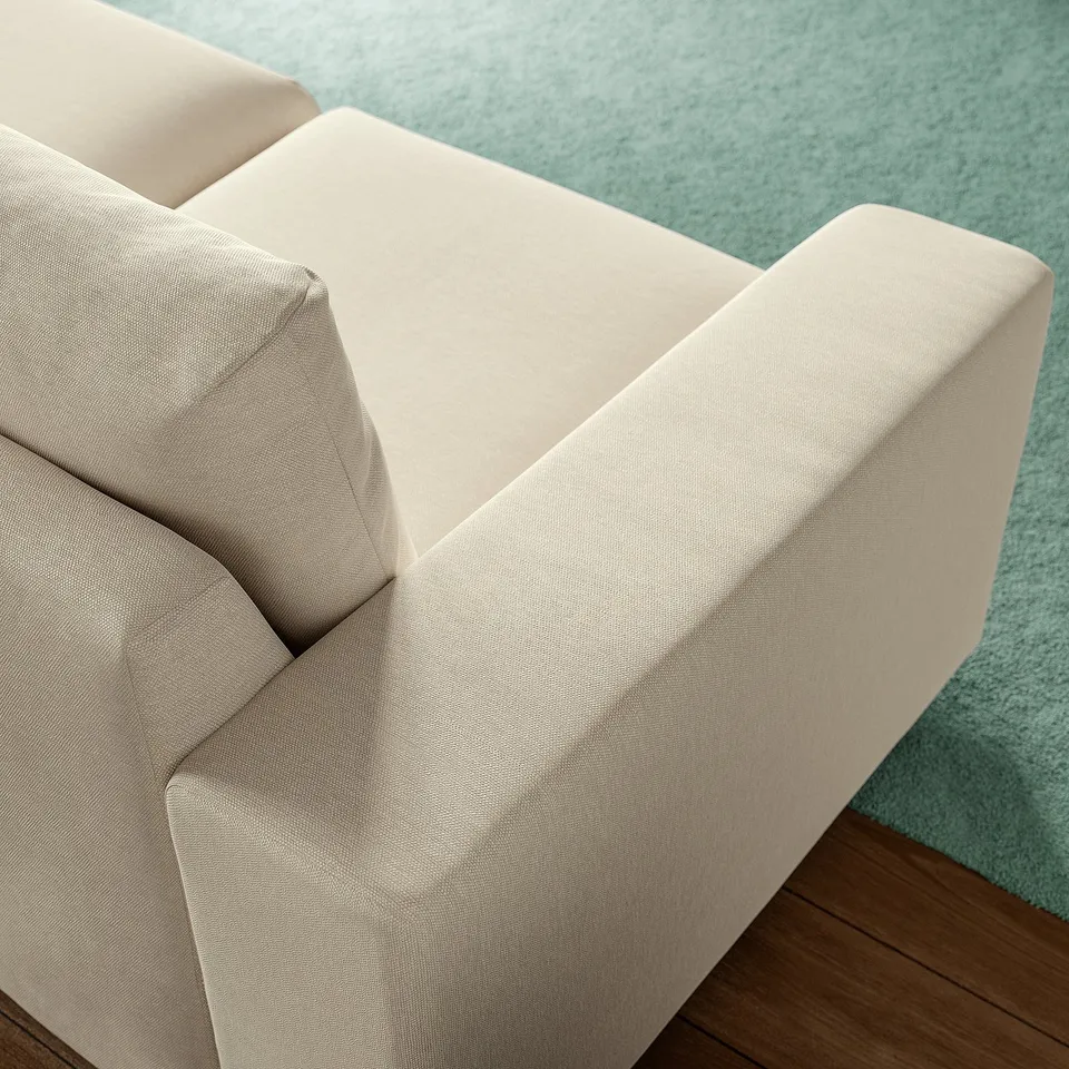 VIMLE 3-seat sofa, with wide armrests/Knäbäck light beige