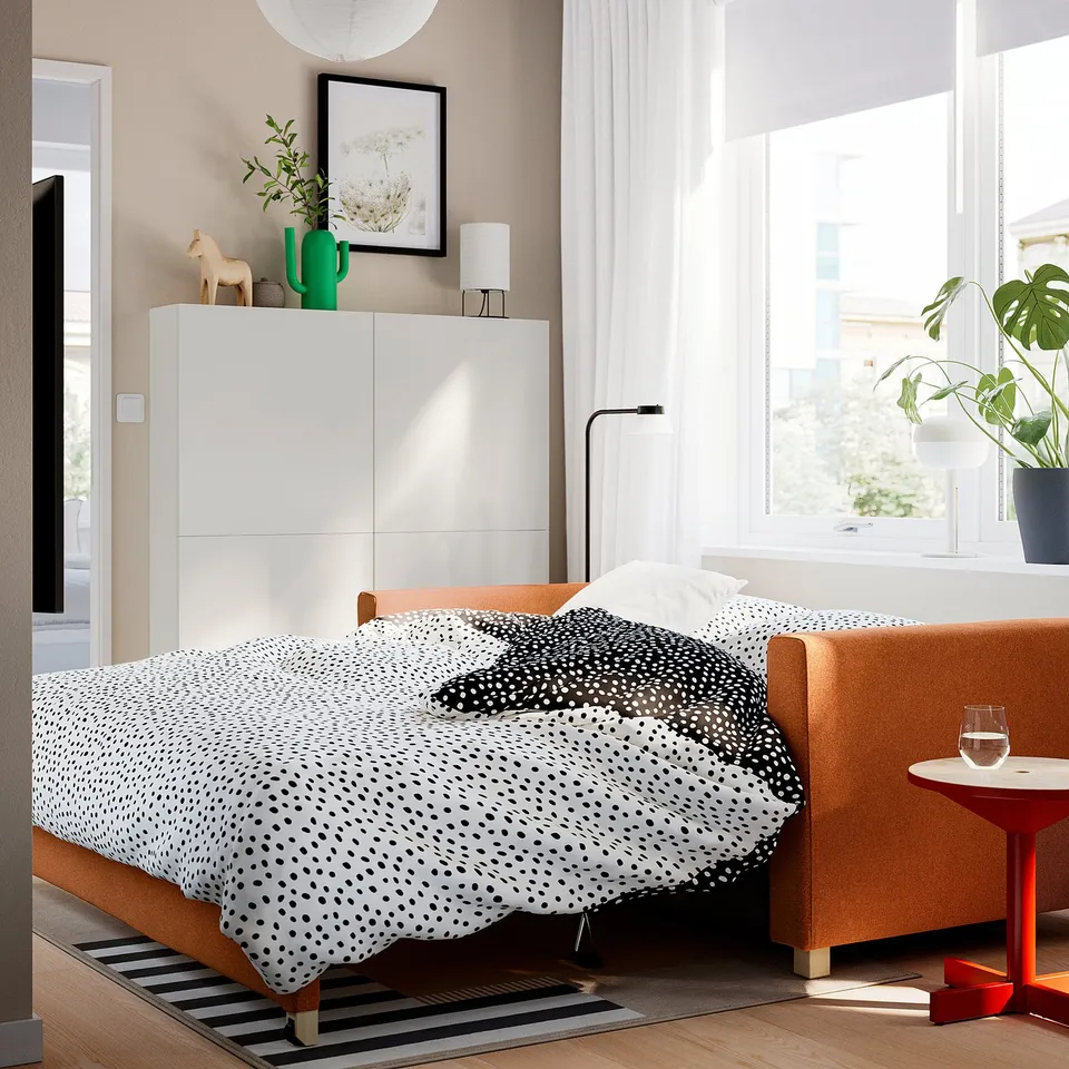 SALTSJÖBADEN 2-seat sofa-bed, Fridtuna light beige