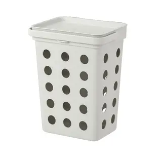 HÅLLBAR bin with lid for organic waste, light grey, 10 l