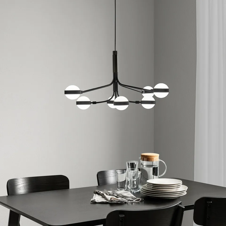 part: STORSLINGA LED chandelier, 8-armed