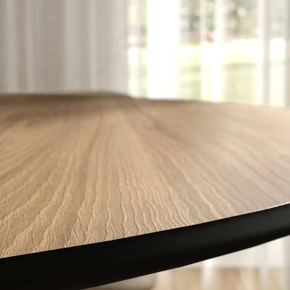 NORRMJÖLE Table, oak effect/black, 105 cm