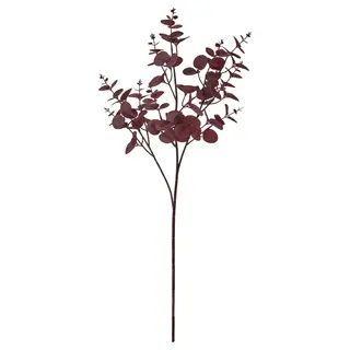 SMYCKA artificial leaf, in/outdoor eucalyptus/red, 75 cm