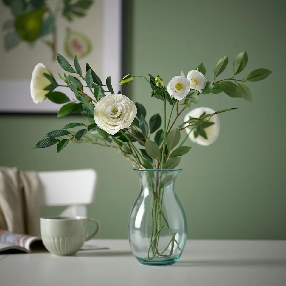 GULDSPETT Artificial flower, paper/Rose white, 50 cm