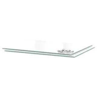 UTRUSTA shelf, glass, 30x37 cm