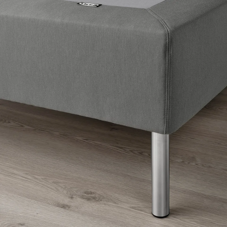 LYNGÖR Slatted mattress base, incl leg/dark grey, 180x200 cm