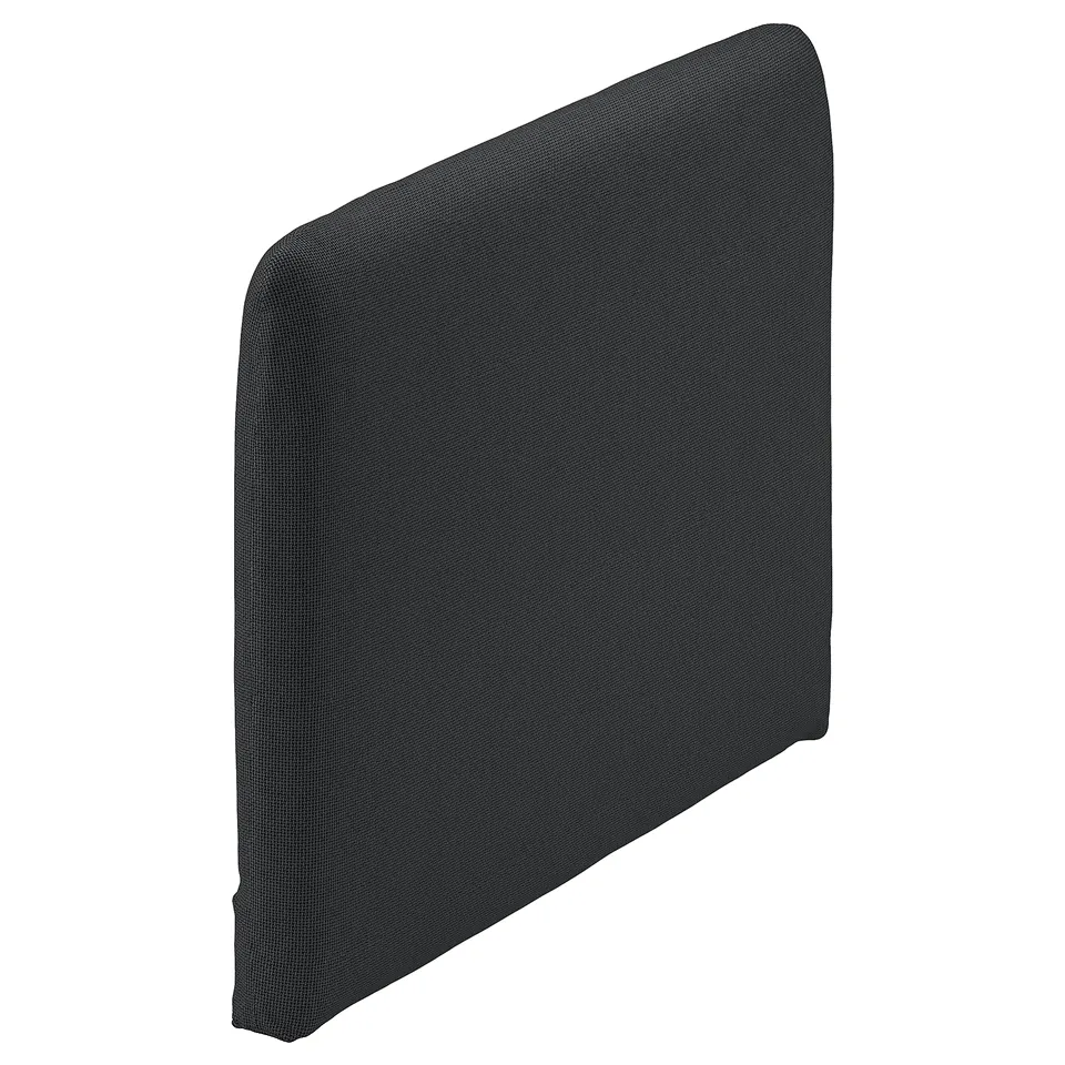 SÖDERHAMN black sofa cushion, square with rounded edges, dark grey fabric.