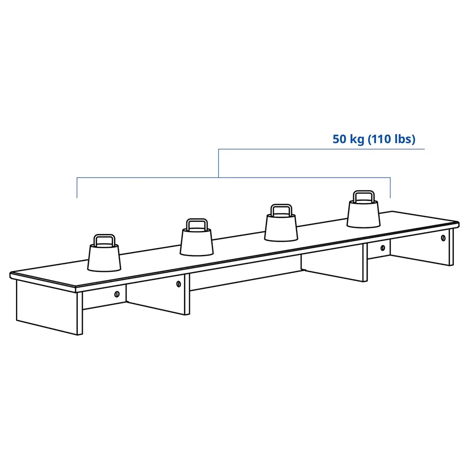 IDANÄS Add-on unit desk, white, 152x30 cm
