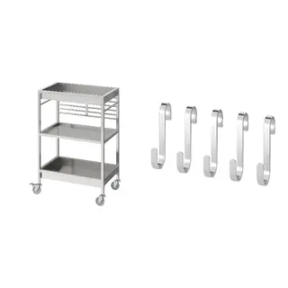 KUNGSFORS set: kitchen trolley + s-hook