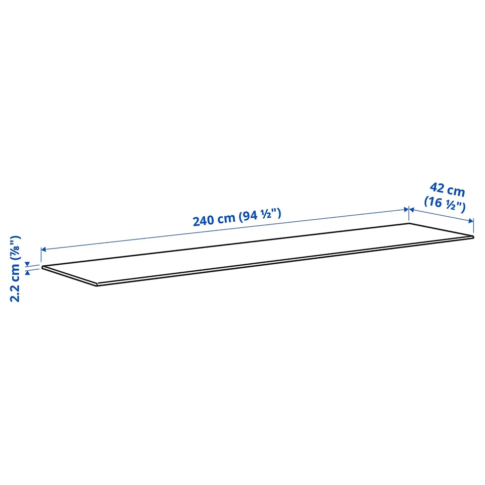 Illustration with measurements for the product: BESTÅ.