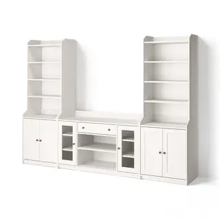 HAUGA storage combination, white, 279x46x199 cm