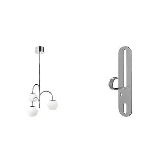 FÖRUT/SIMRISHAMN set: pendant lamp, 3-armed + pendant/ceiling lamp hook