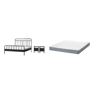 STJÄRNÖ/VESTMARKA Bed with 18cm thick mattress, sprung, foam, extra firm
