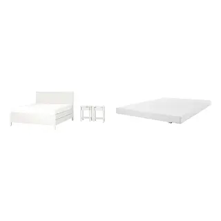 TONSTAD/ÅKLABBEN Bed with 12cm thick mattress, latex, 5 comfort zones, medium firm