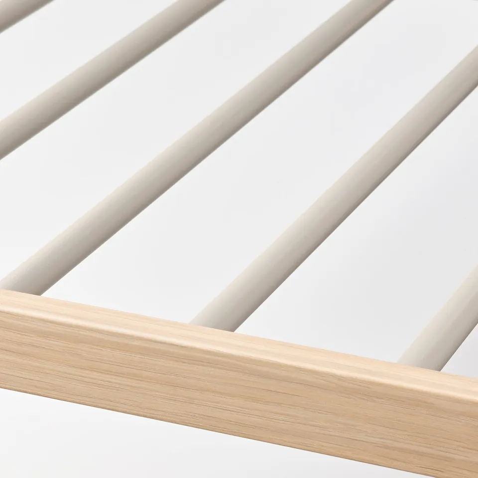 Wooden frame detail, sleek finish, polished texture.
