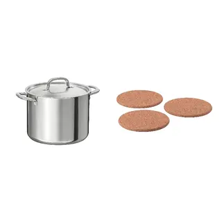 HEAT/IKEA set: pot with lid + pot stand