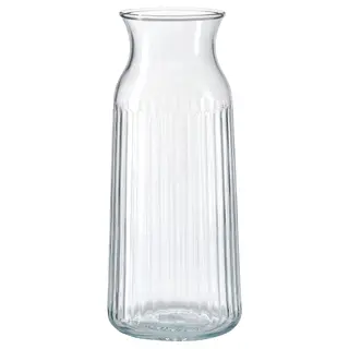 VARDAGEN carafe, clear glass/patterned, 1.0 l